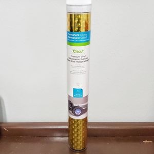 NEW Cricut Premium Holographic Gold Bubbles Vinyl